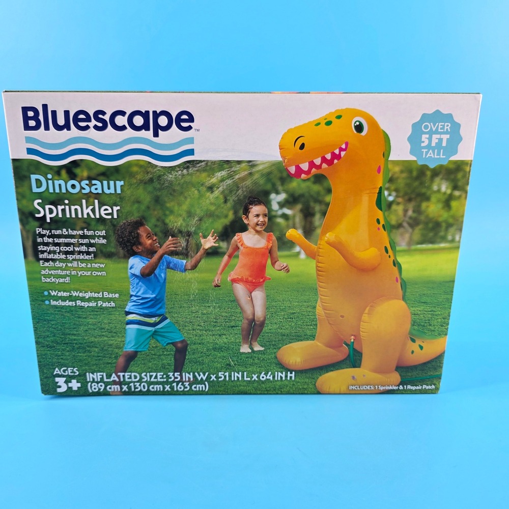 Bluescape Dinosaur Sprinkler Inflatable Outdoor Toy Over 5 Feet Tall